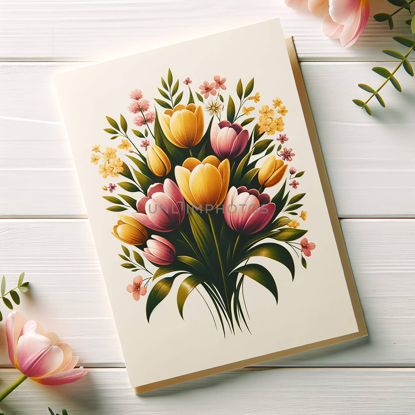 Springtime Affection: Mothers Day Card with Peonies by Petrichor