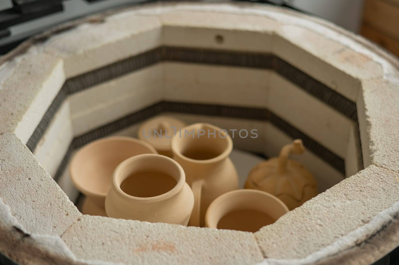 Ceramic dishes in a special kiln. School of Ceramics. by mrwed54