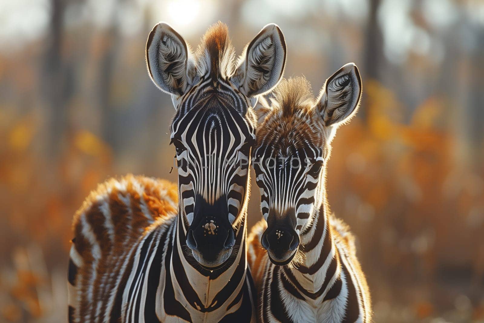 Two zebras grazing together in the grassland habitat by richwolf