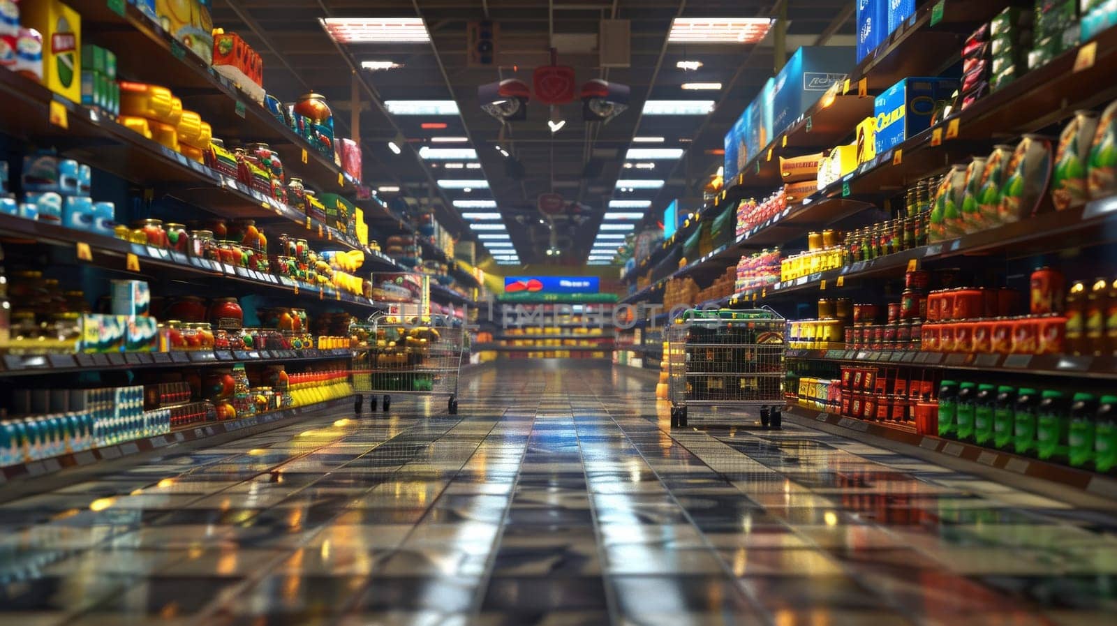 A store with a lot of food and drinks in the freezer section. The store is well lit and has a clean and organized appearance