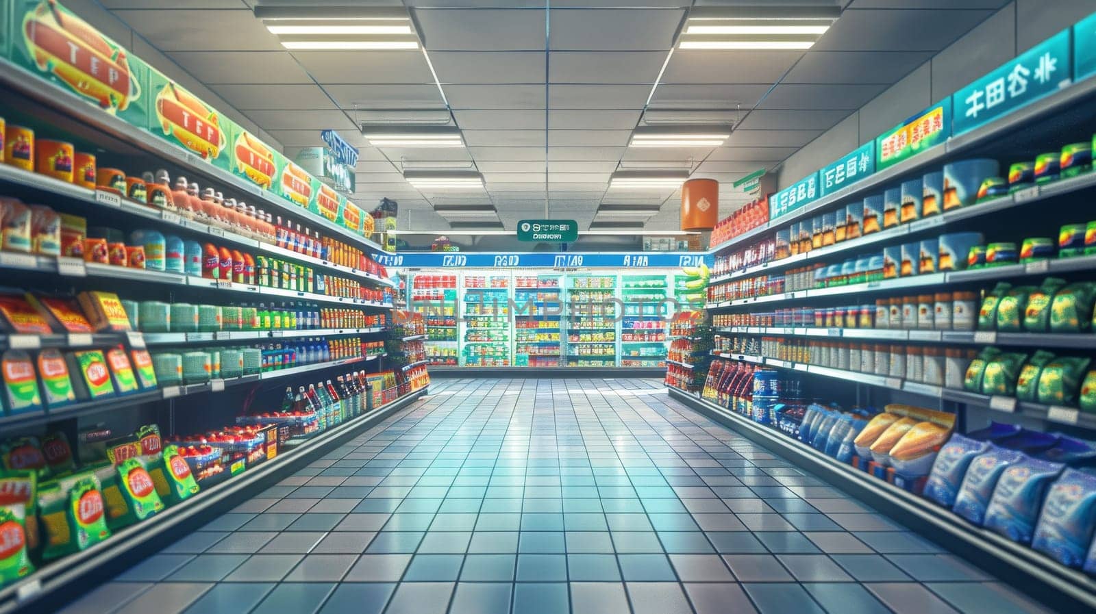 A store with a lot of food and drinks in the freezer section. The store is well lit and has a clean and organized appearance