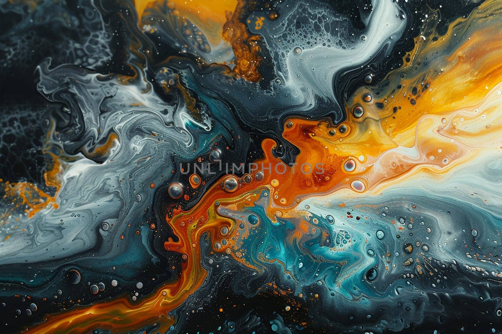 Abstract patterns of oil on water by Benzoix