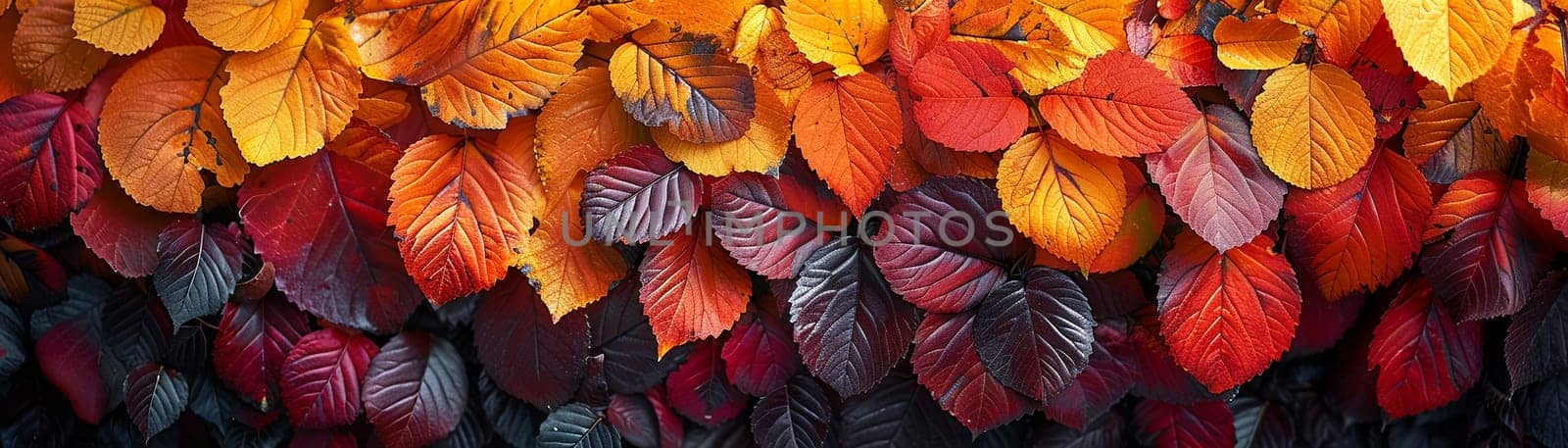 Close-up of colorful autumn foliage by Benzoix