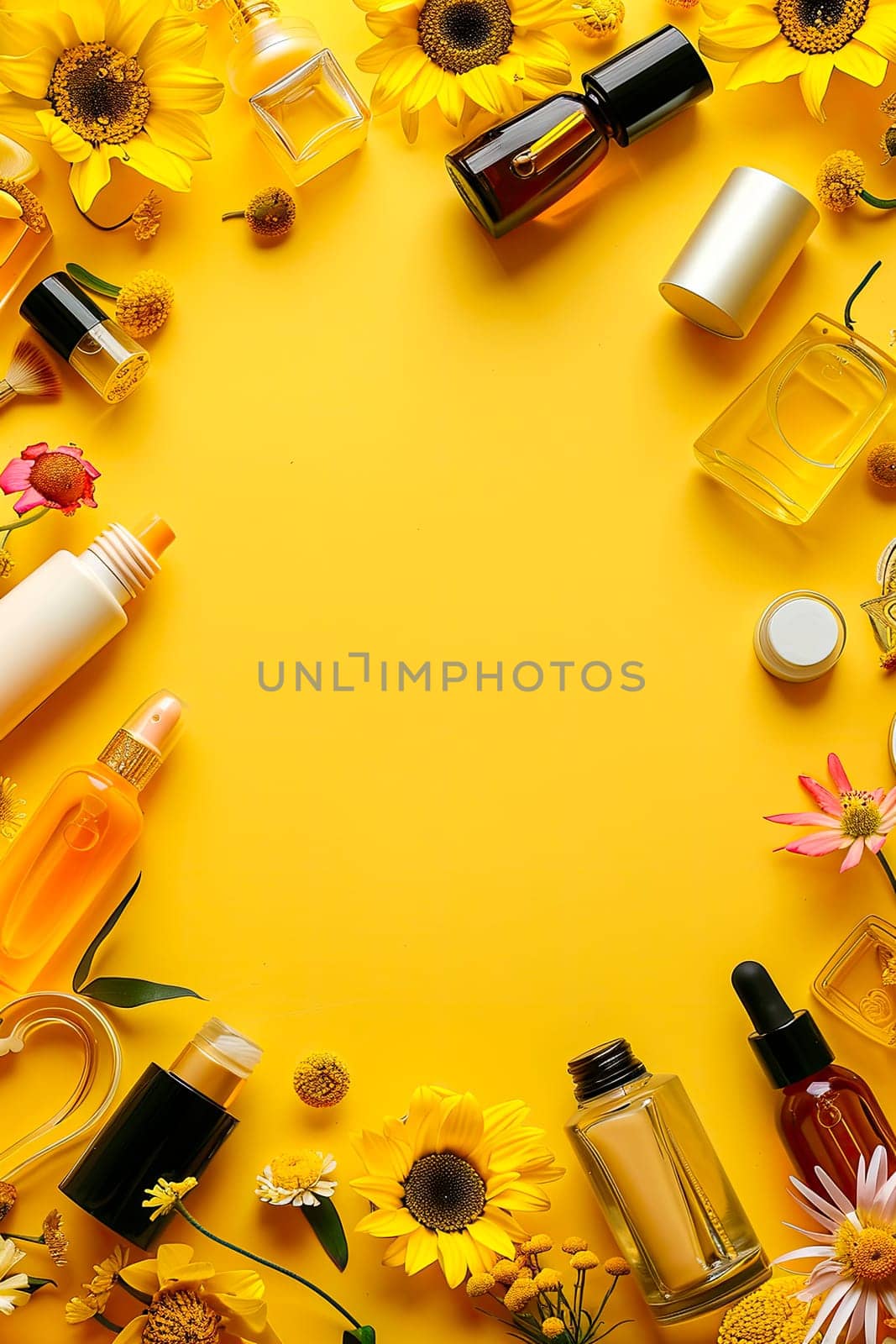 a lot of different cosmetics. selective focus. by yanadjana