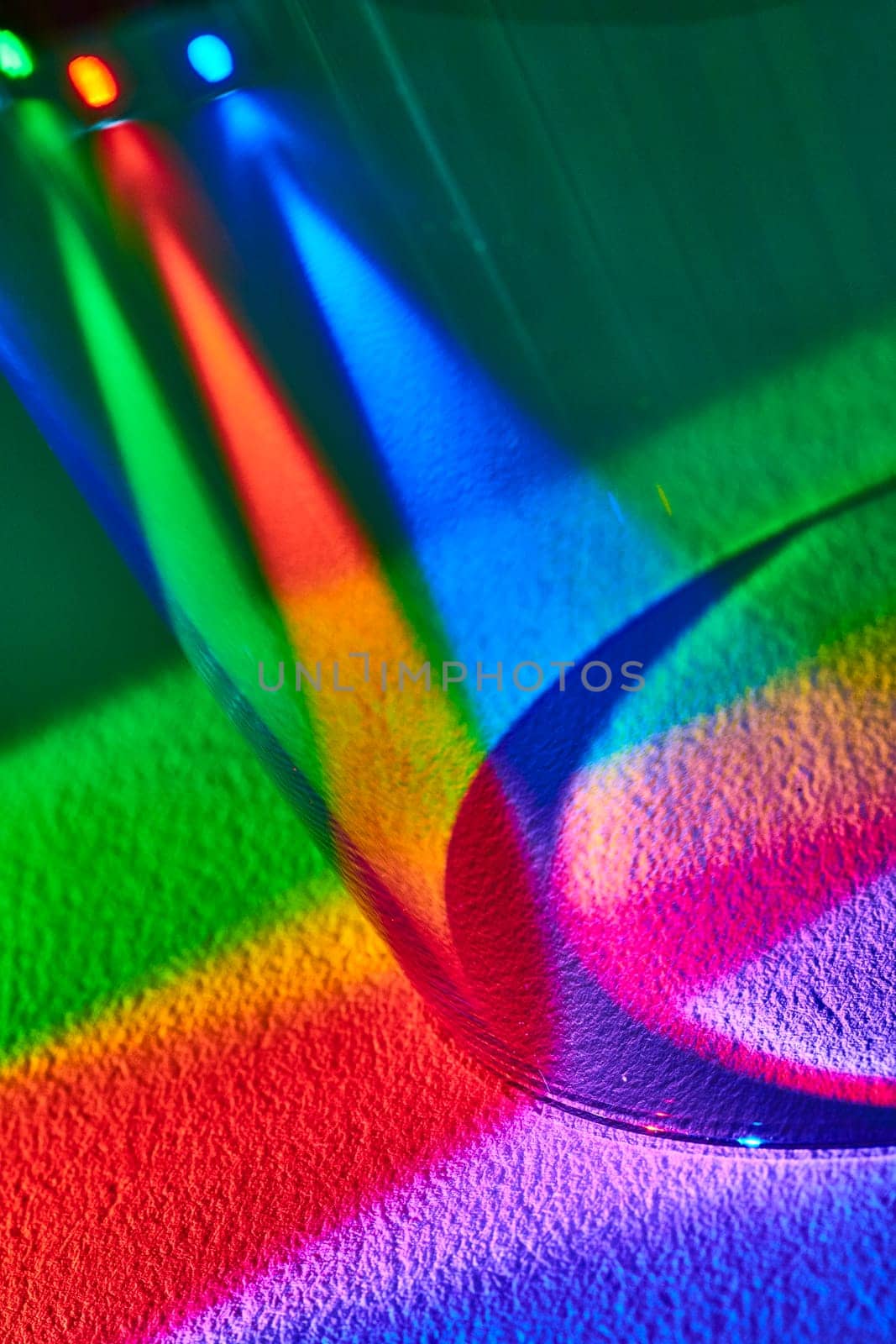 Vibrant Spectrum Through Glass in Fort Wayne - Abstract Macro Image Showcasing Color Theory and Rainbow Effect
