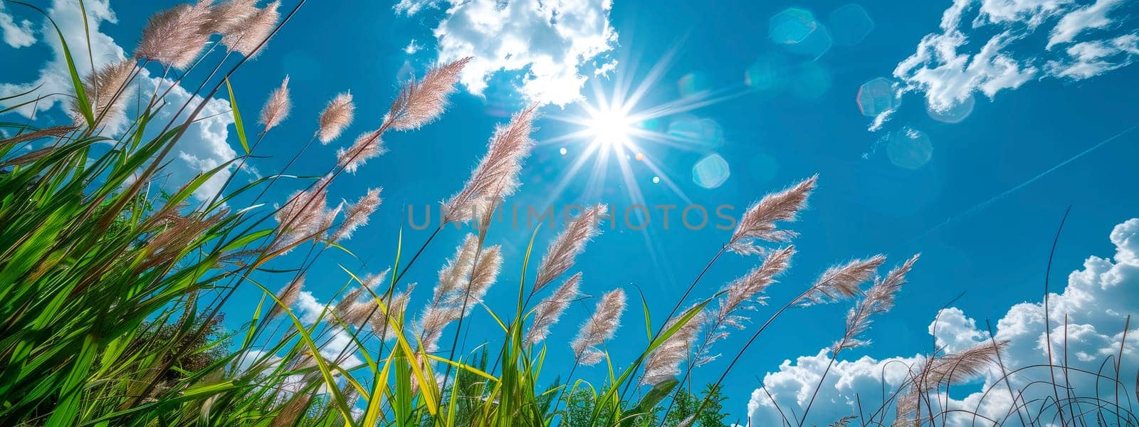 grass against the sky. selective focus. nature.