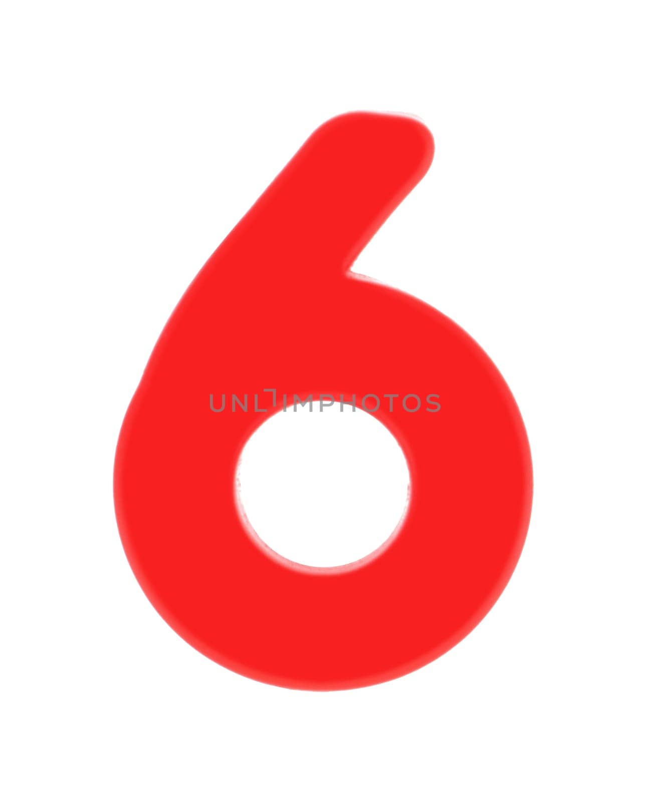 6 six magnetic letter with clipping path by VivacityImages