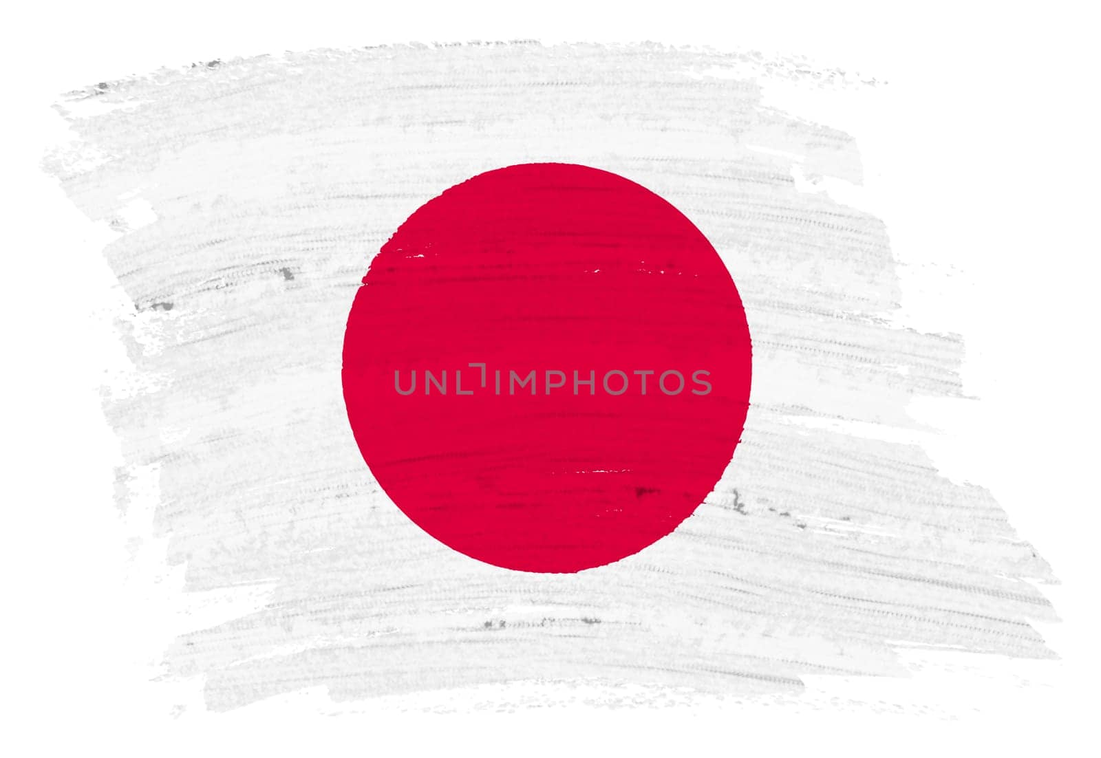 A Japan flag background paint splash brushstroke 3d illustration with clipping path