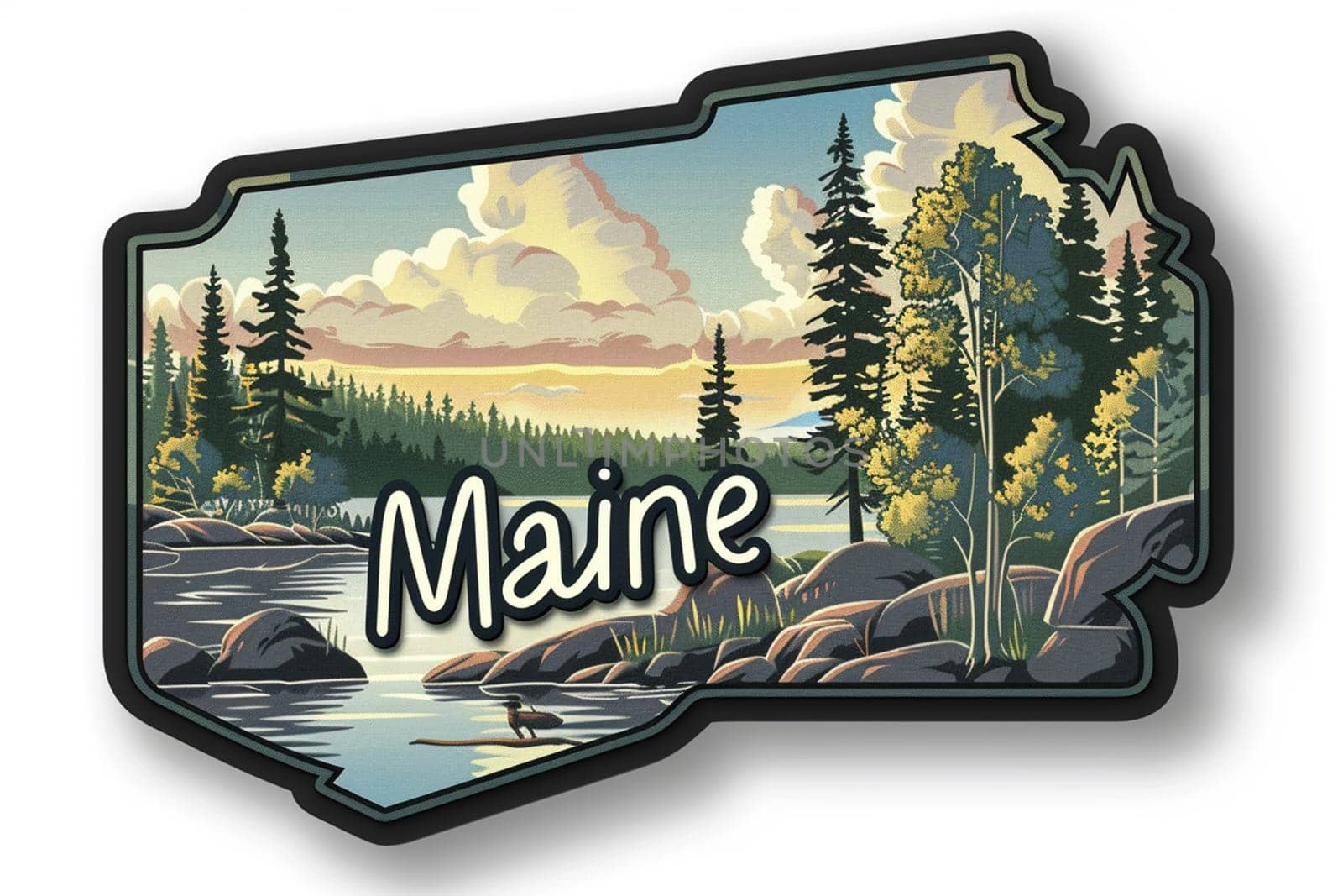 Maine Sticker by Sd28DimoN_1976