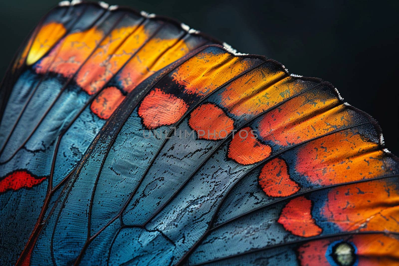 Close-up of a vibrant butterfly wing by Benzoix