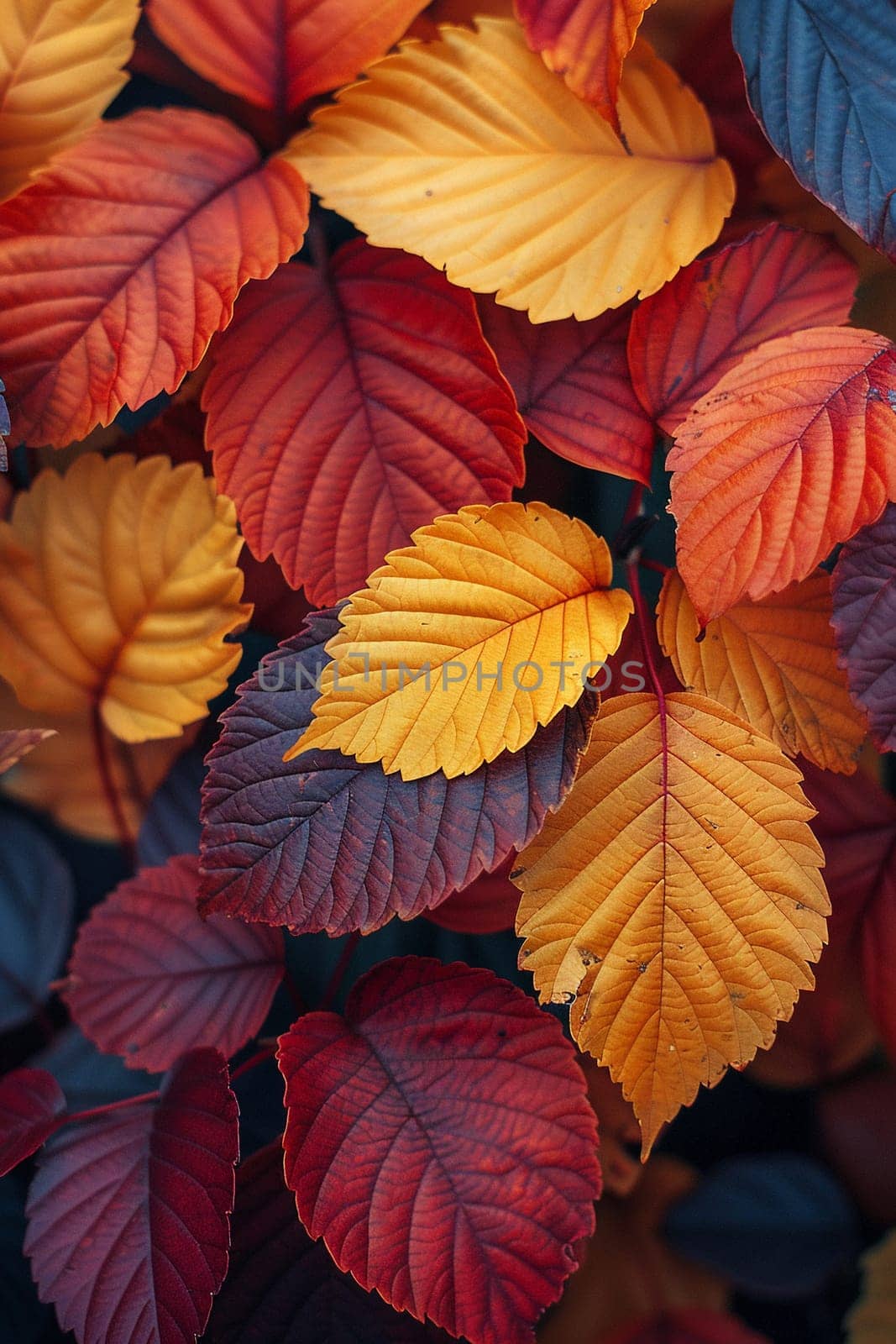 Close-up of multi-colored autumn foliage by Benzoix