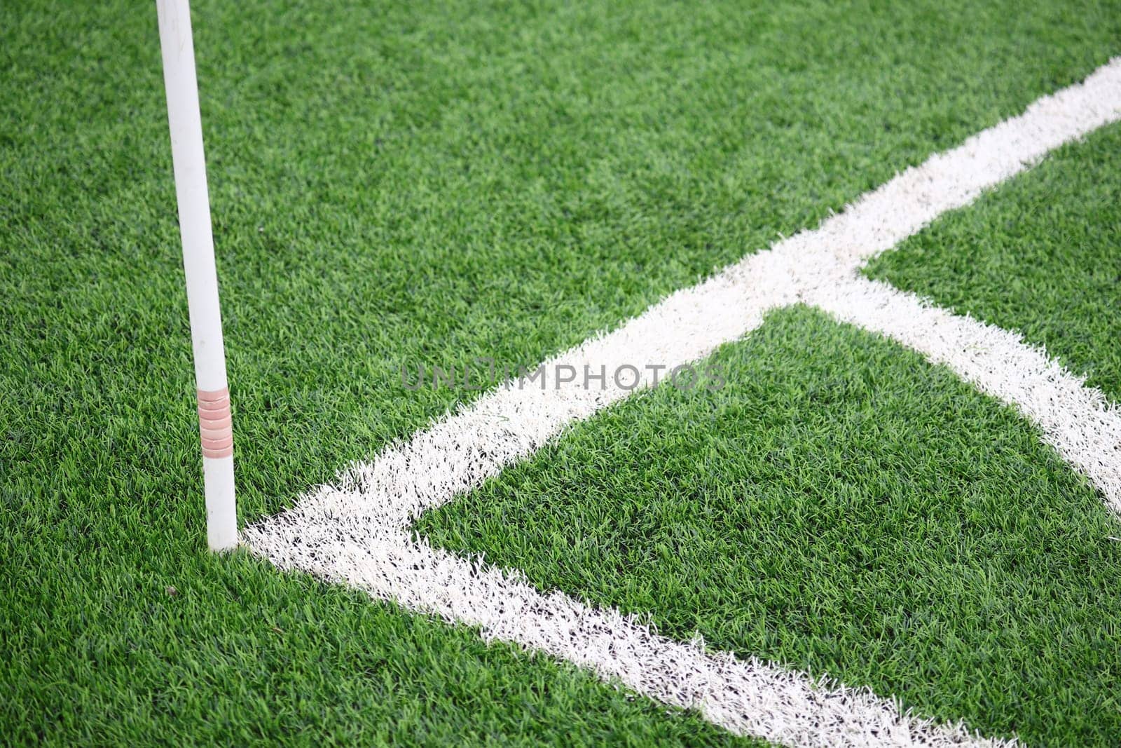 corner of the football field. High quality photo