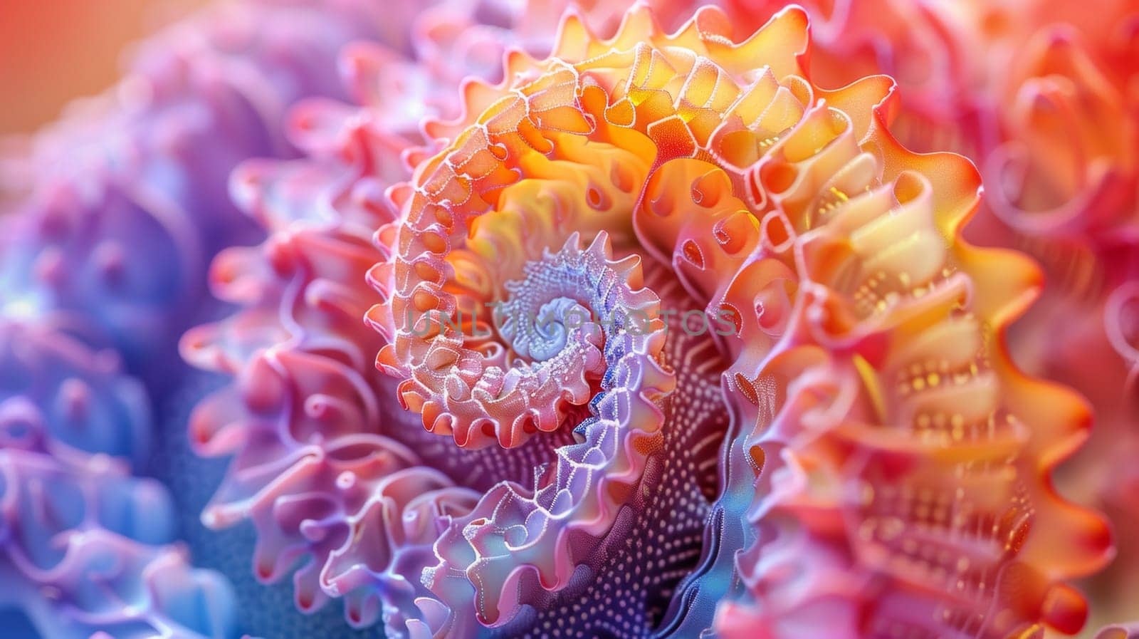 A close up of a colorful flower with many colors
