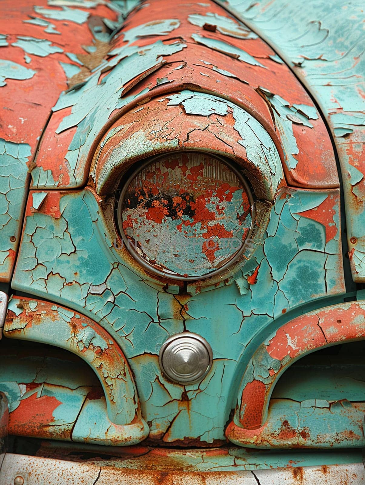 Cracked paint on an old car by Benzoix