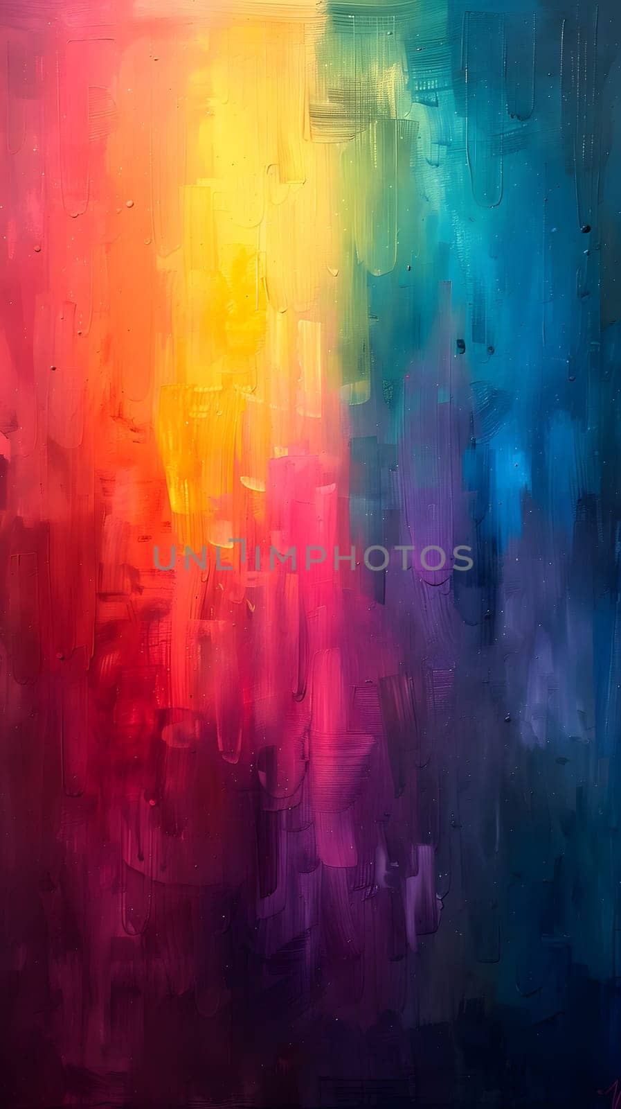 a painting of a rainbow of colors on a black background . High quality