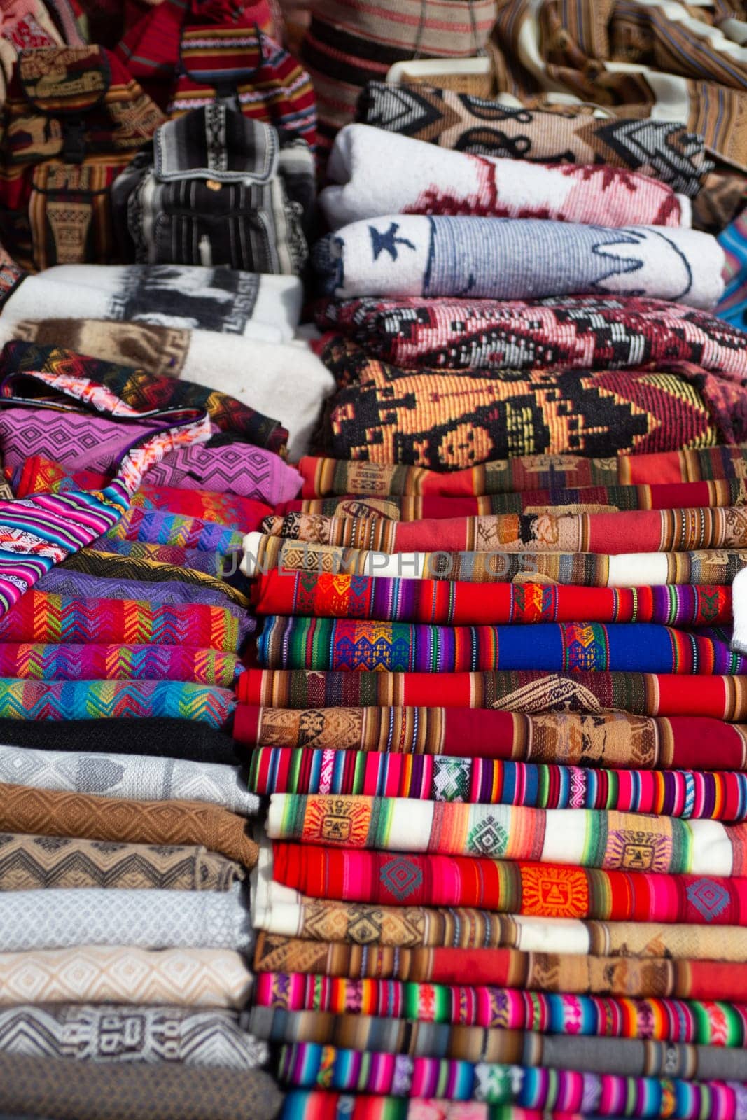 Wooven cloths for sale at a village