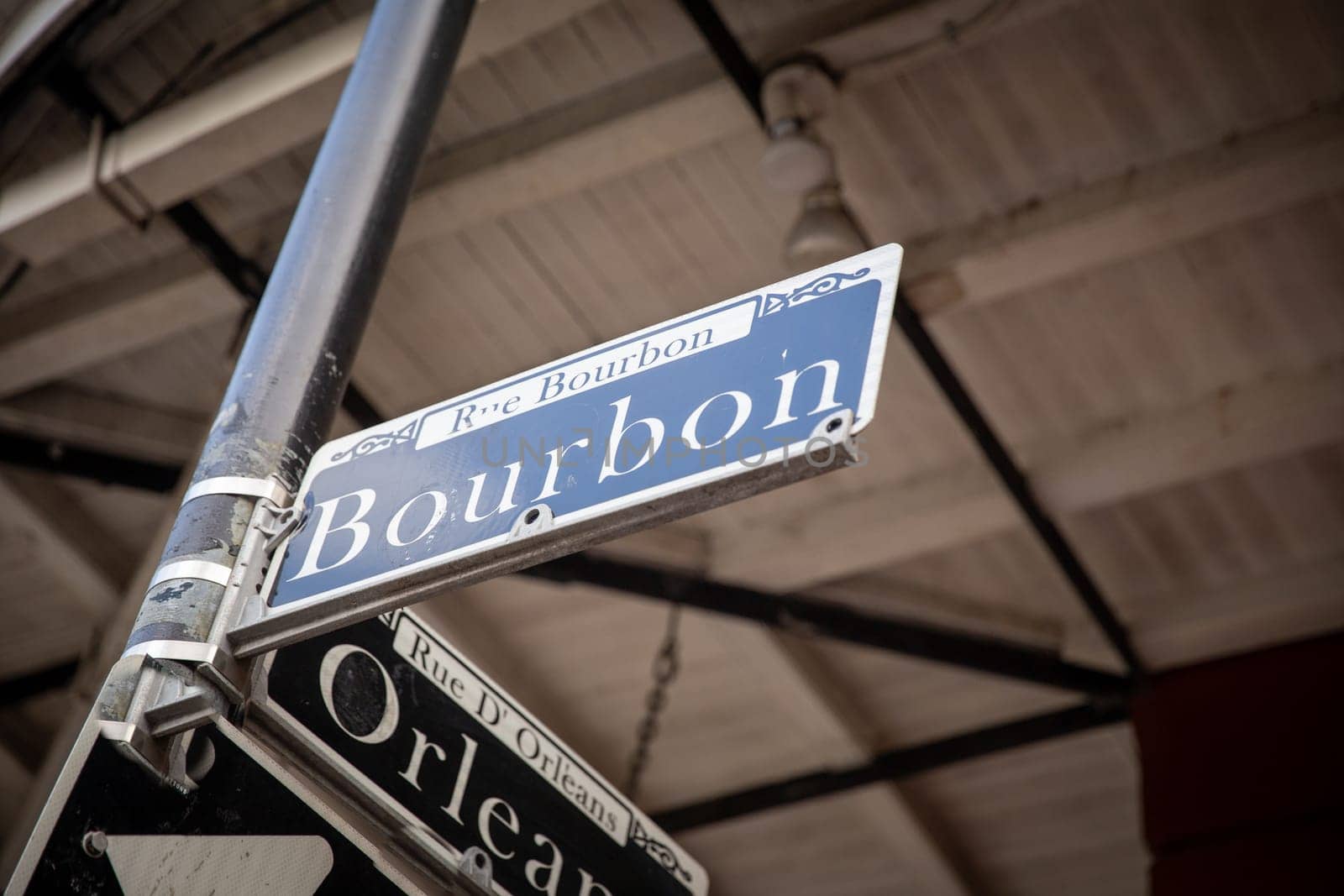 Street signs in New Orleans cross street