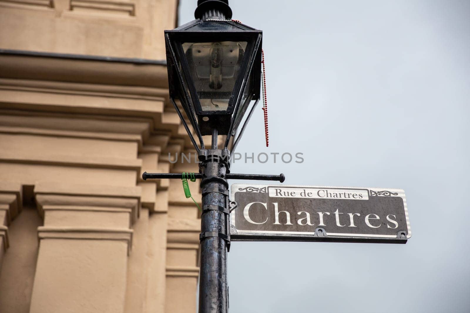 Rue de Chartres street sign in New Orleans