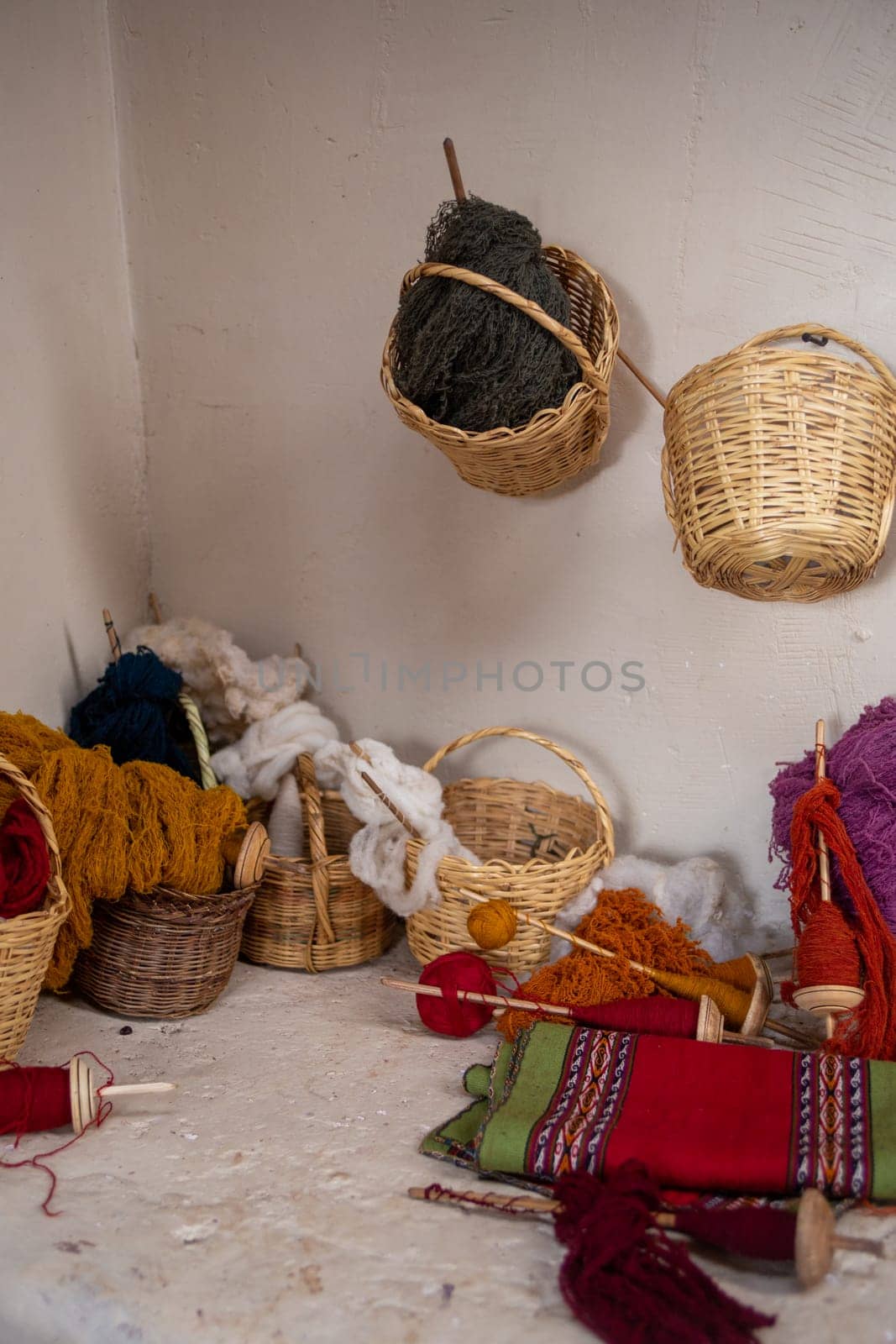 Alpaca yarn to be knitted for souvenirs