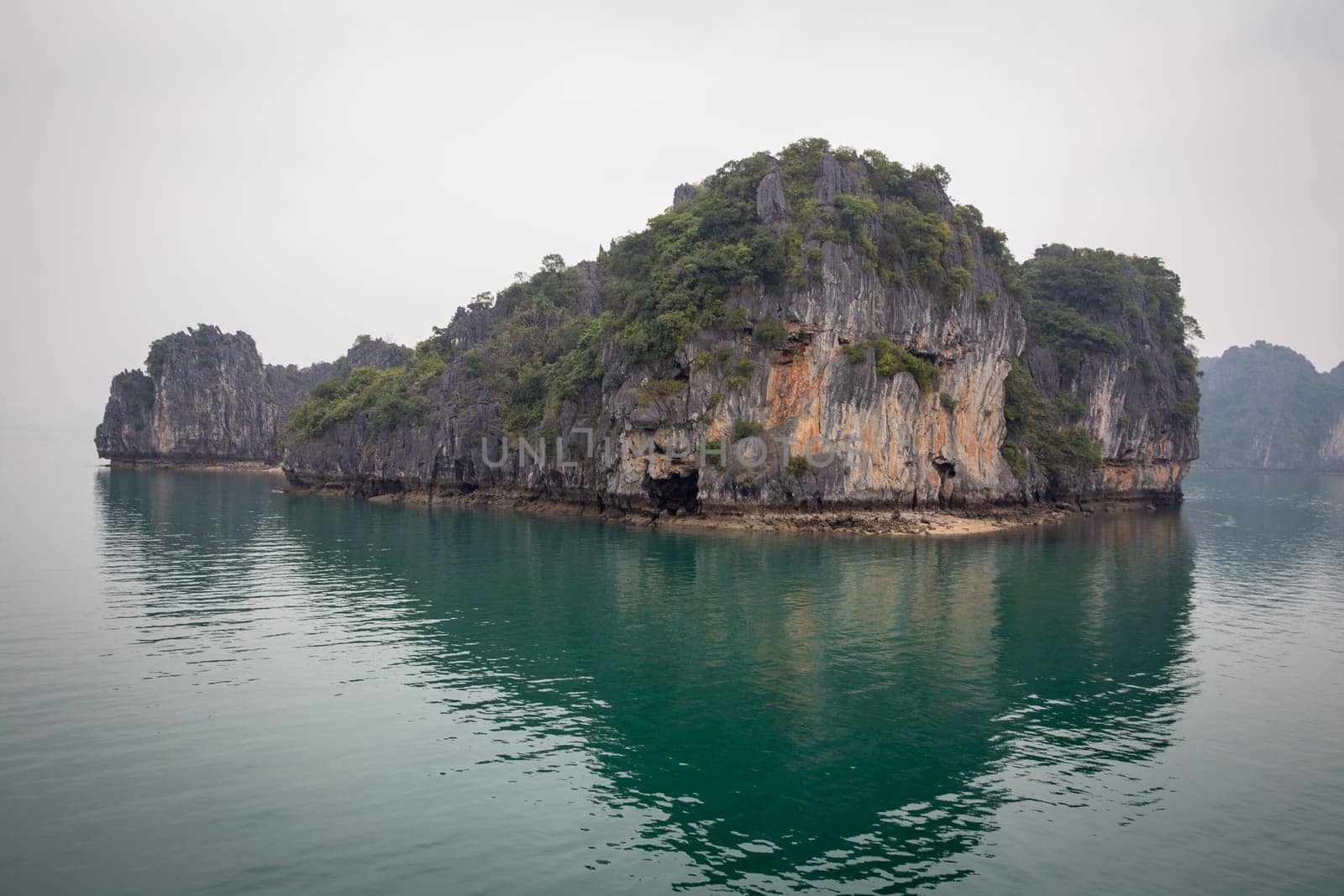 Halong Bay Mountain Cliffs from a cruise