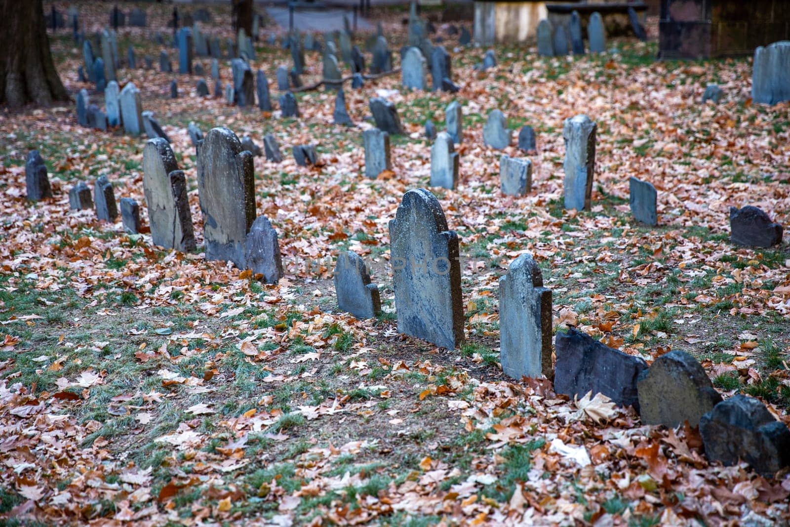 A Graveyard in downtown Boston, Massachusetts
