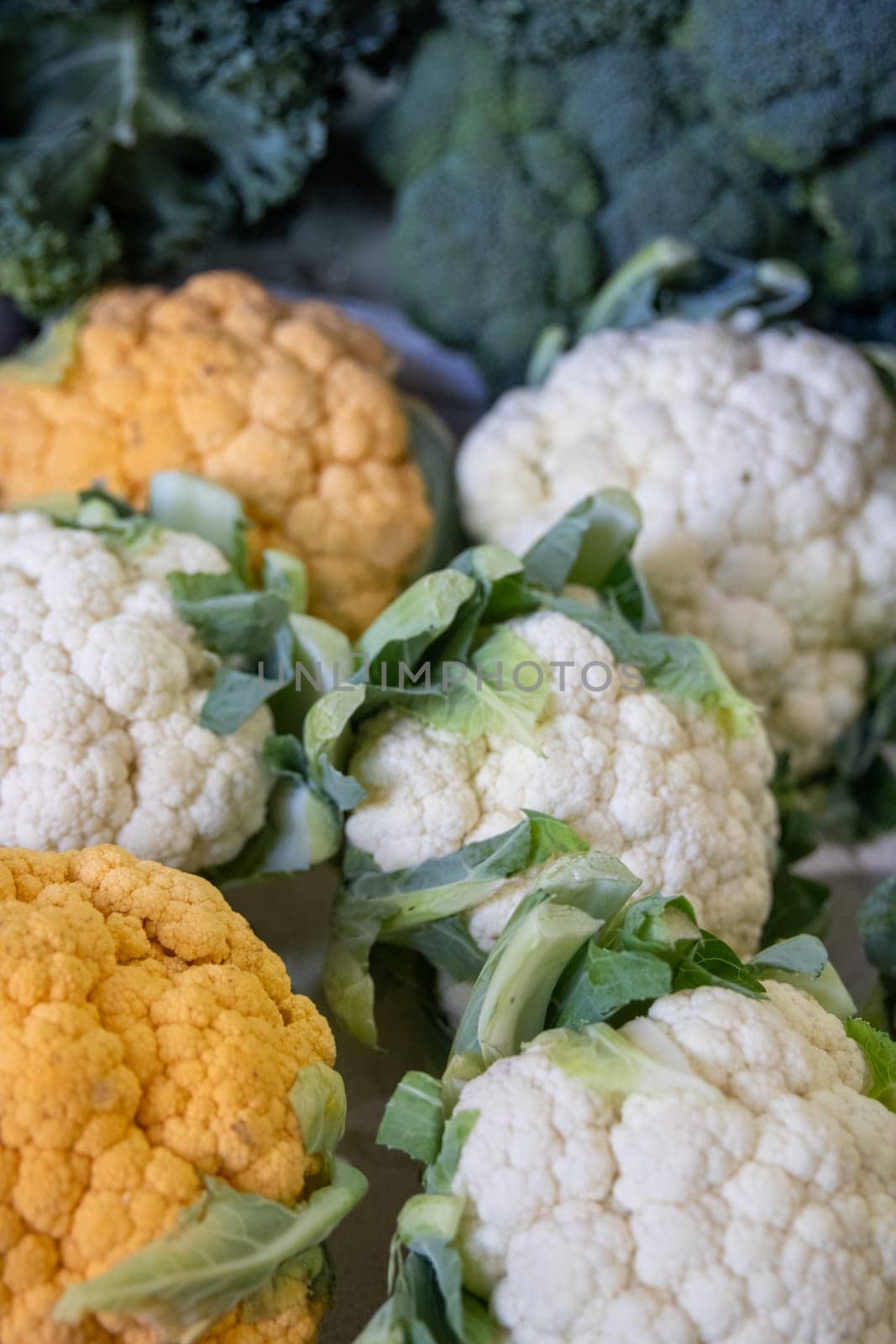 Batch of Organically grown cauliflowers