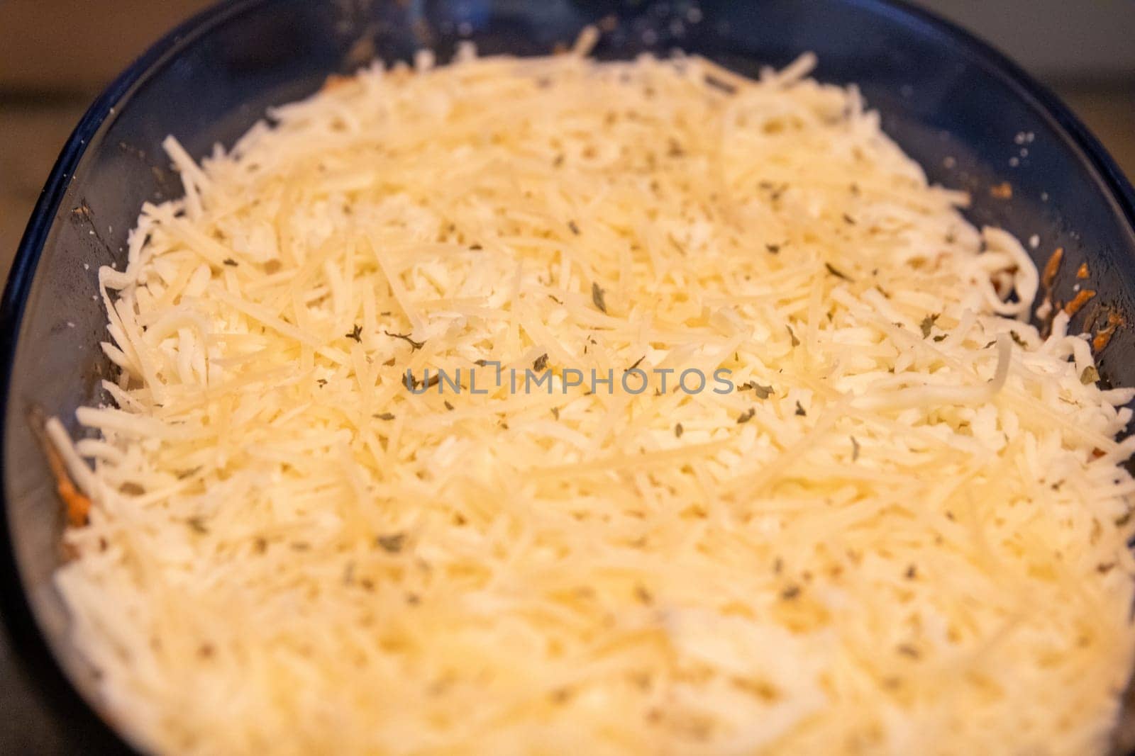 Uncooked Pasta Dish ready to be baked
