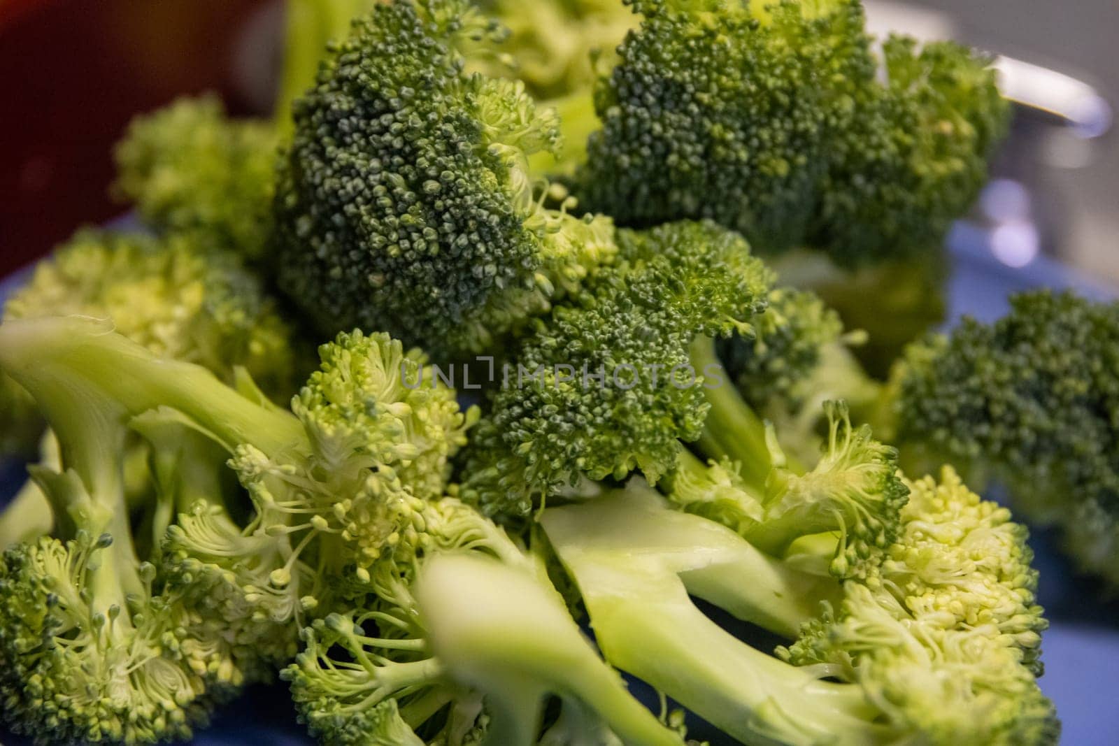 Fresh Raw Broccoli ready to be cooked