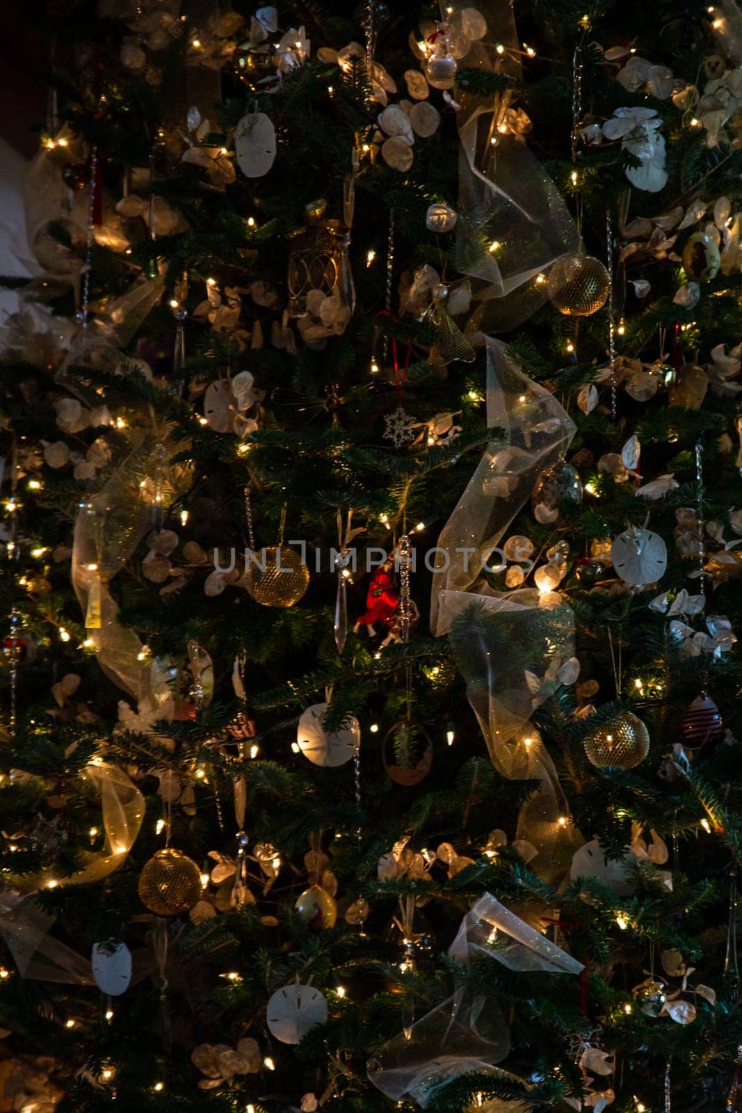 Indoor Christmas Tree completely decorated