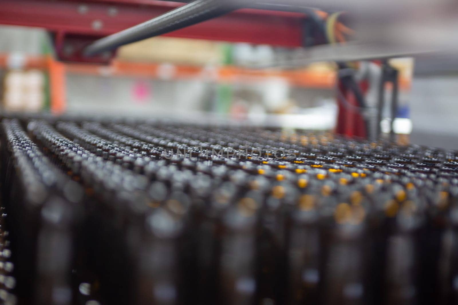 Beers being filled in mass production