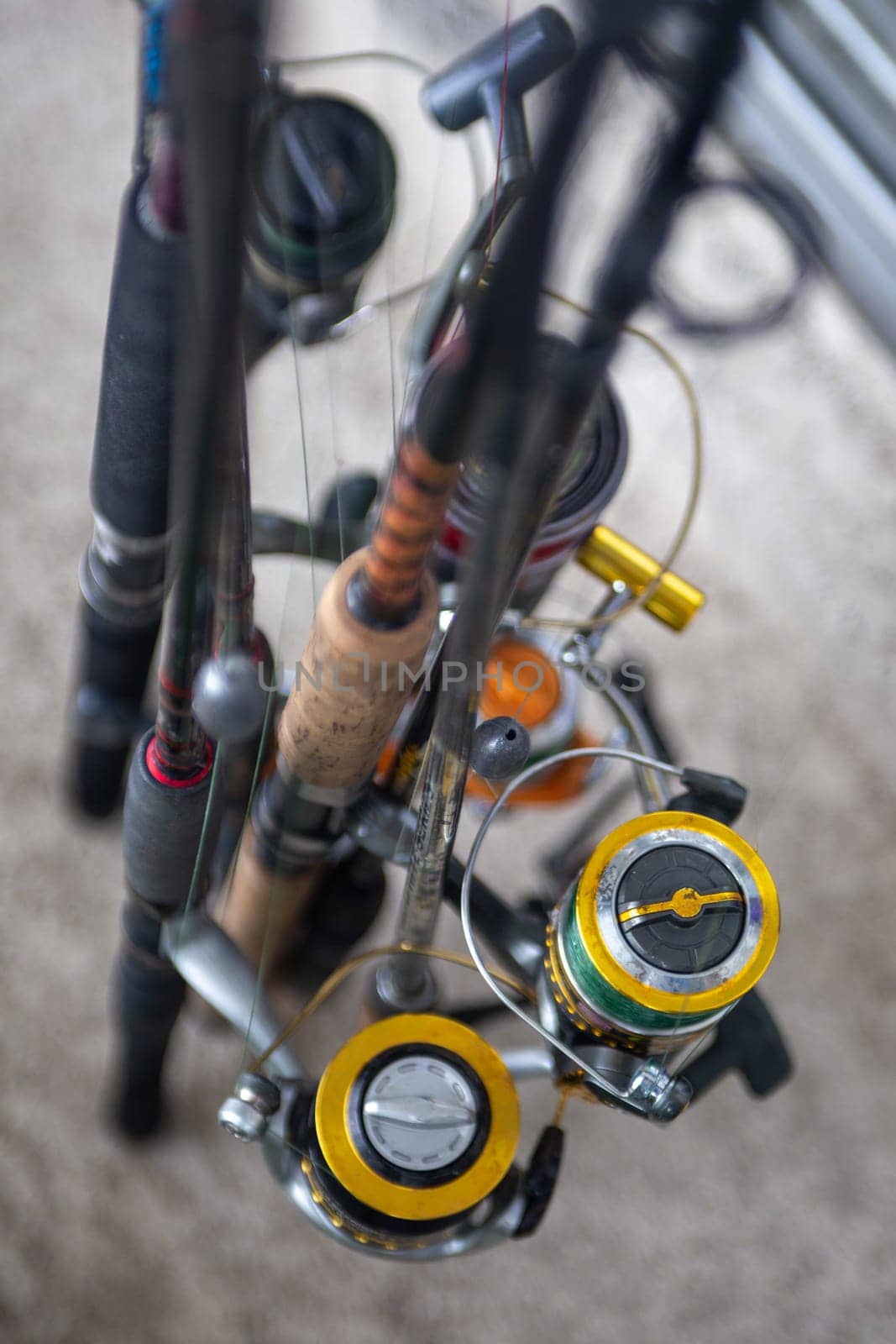 Group of Fishing Rods ready to go fish
