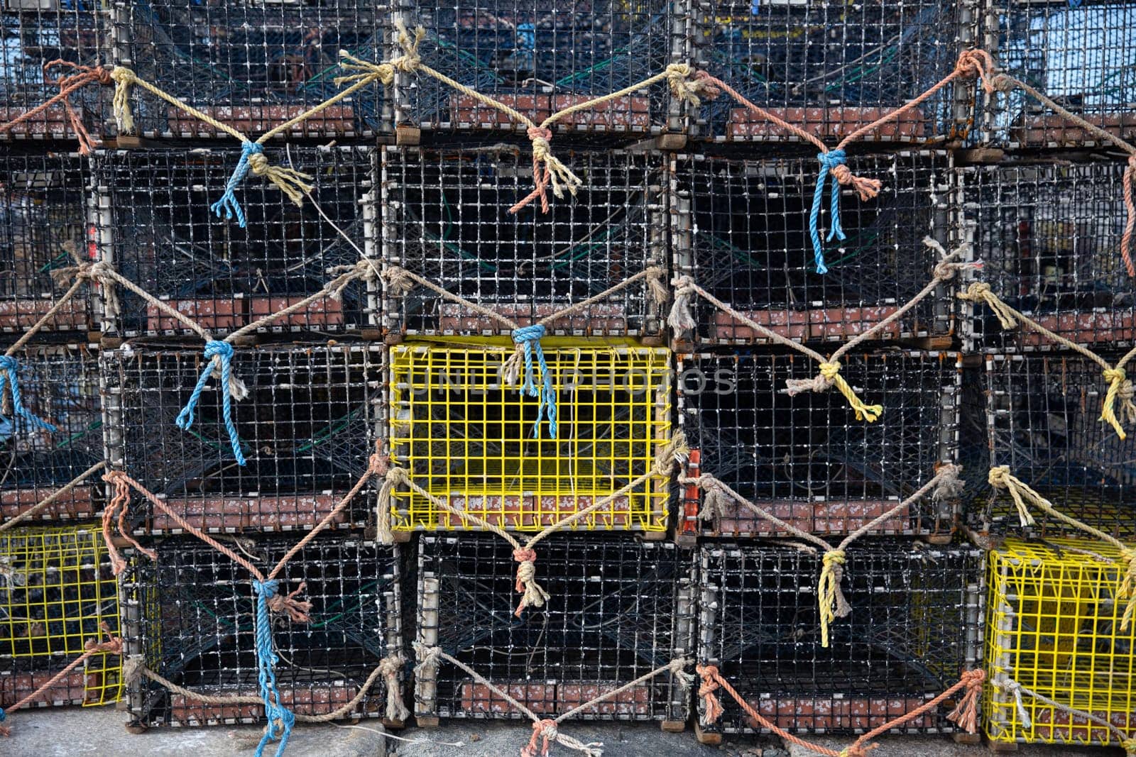 Empty Lobster and Crab Traps ready to go out to catch