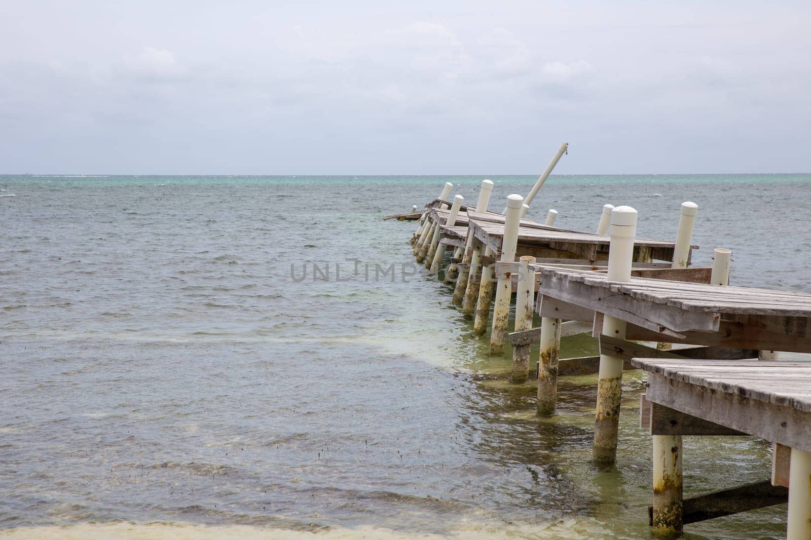 Destroyed Pier after Hurricane that needs to be replaced