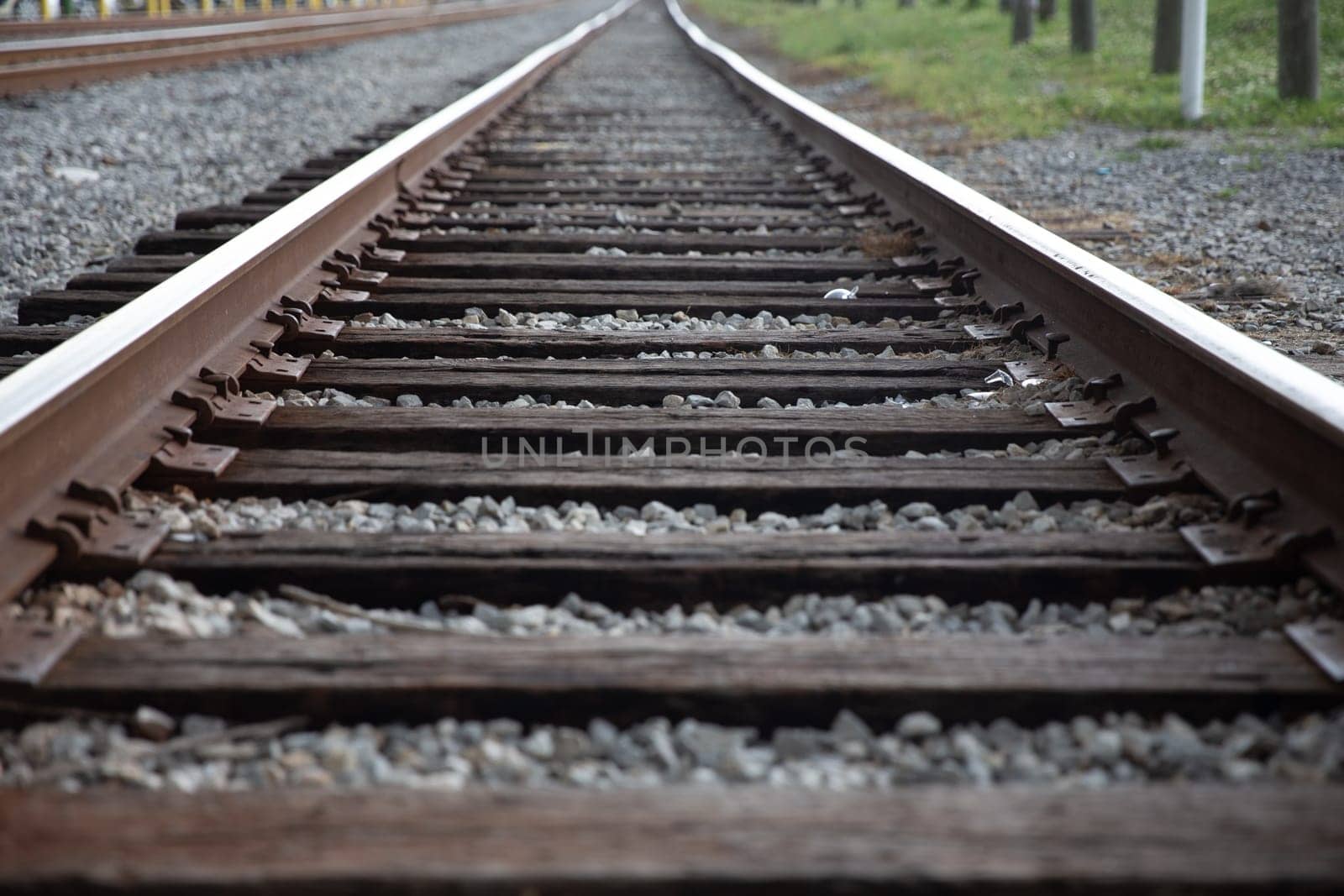 Rail Road tracks going into the horizon