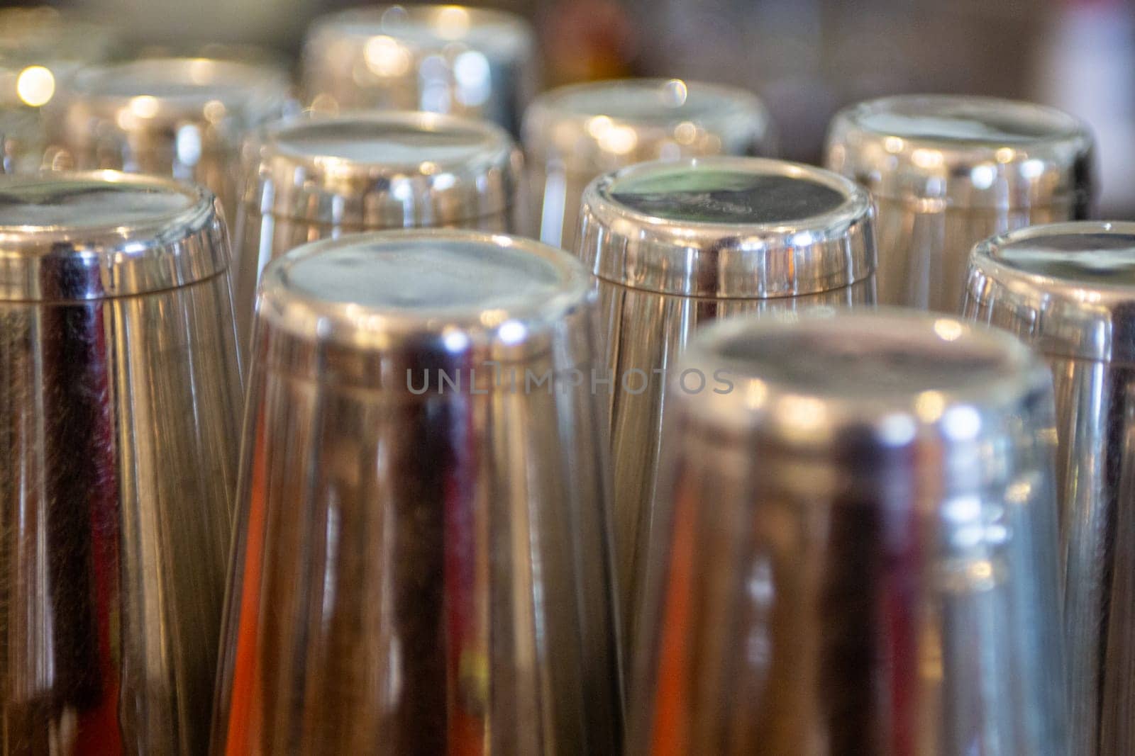 Group of Bar Mixers on a shelf