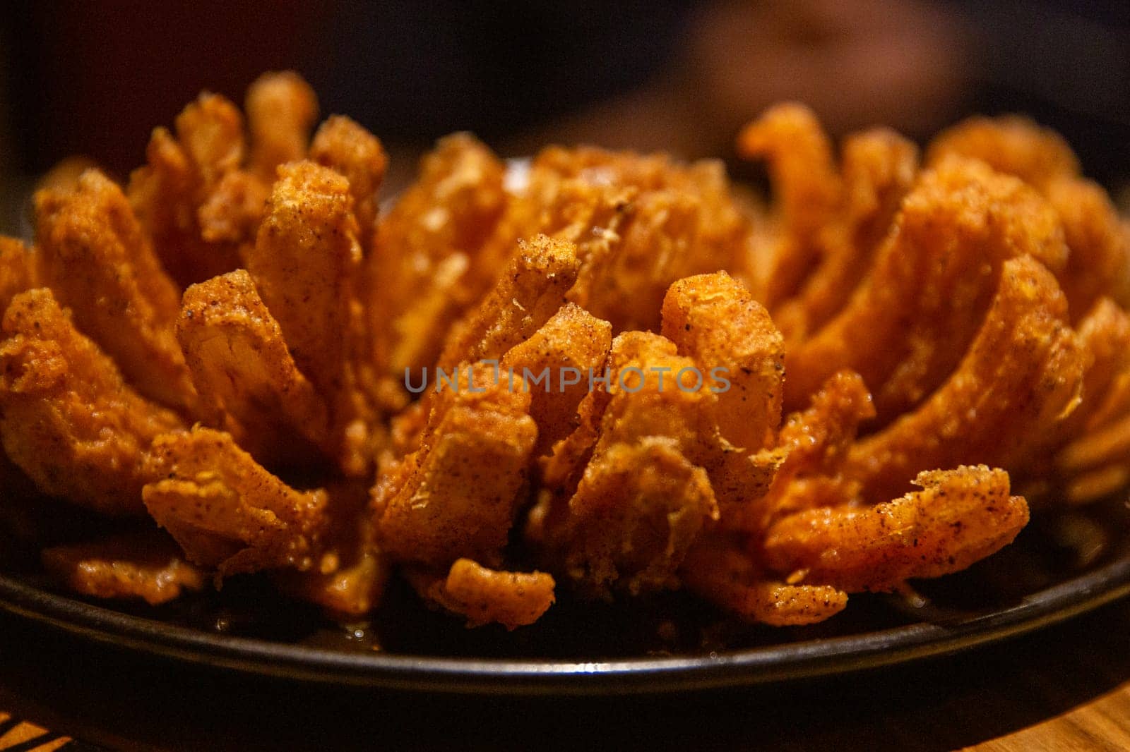 Served Fried Blooming Onion Appetizer by TopCreativePhotography