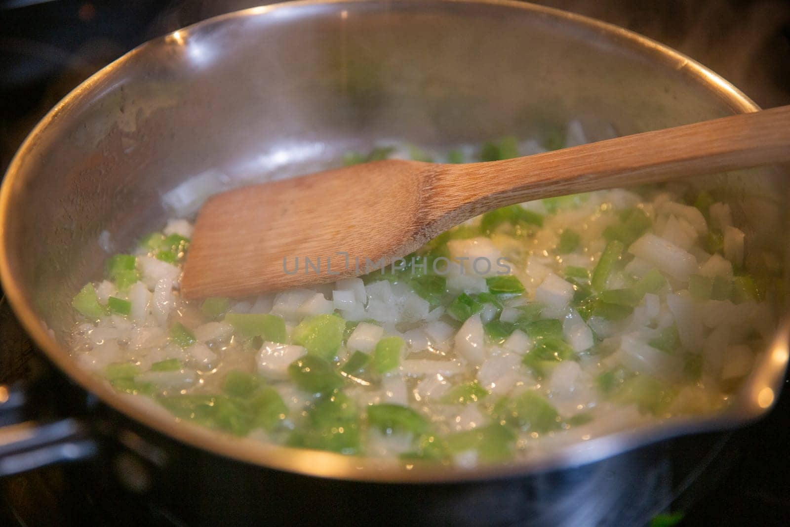 Cooking Onions and Bellpeppers as part of a meal