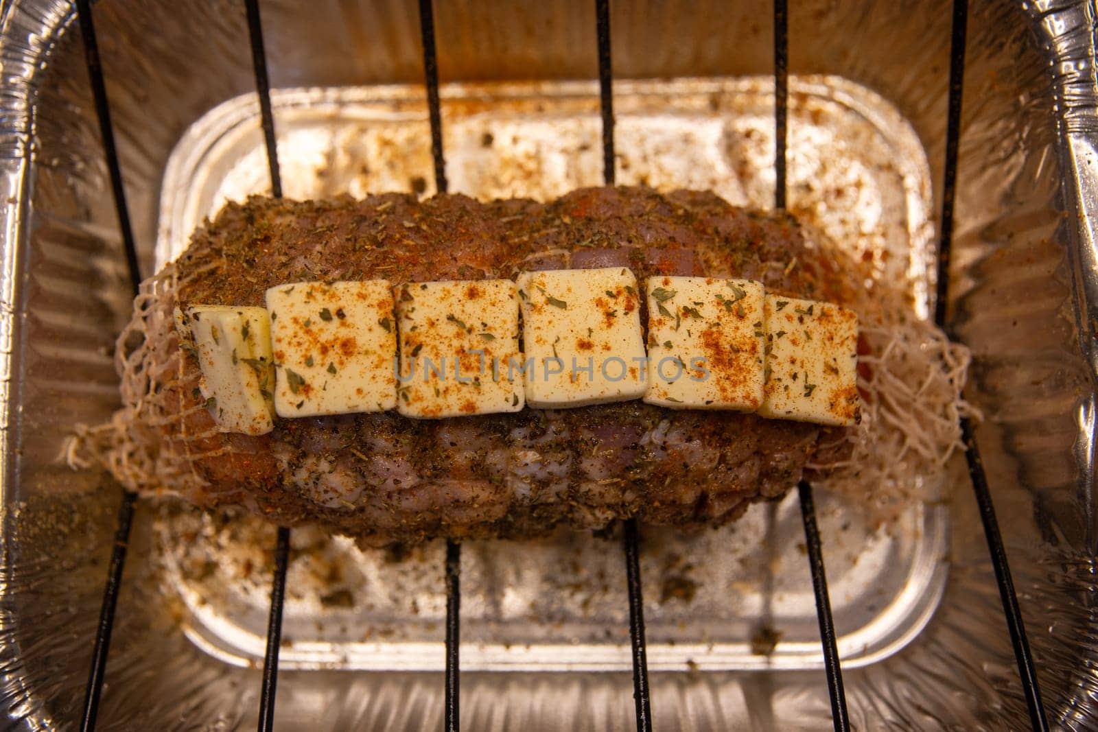 Turkey roast with seasonings and butter