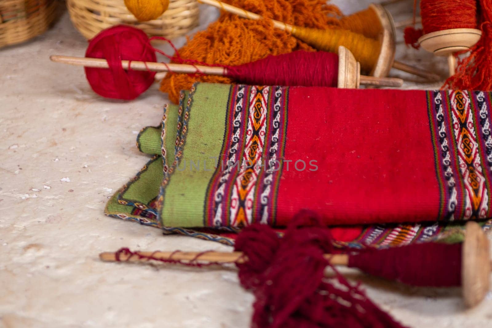 Peruvian Cloth table runner made as a souvenir