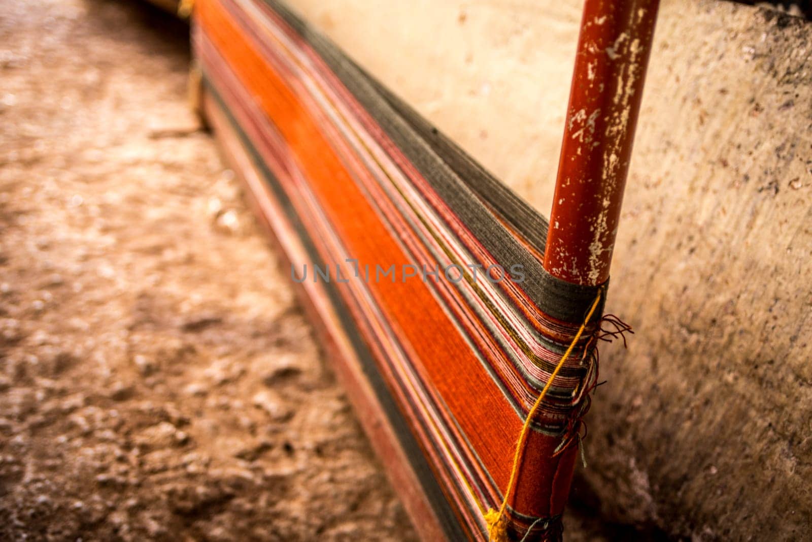 Cloths thats being weaved by a peruvian villager