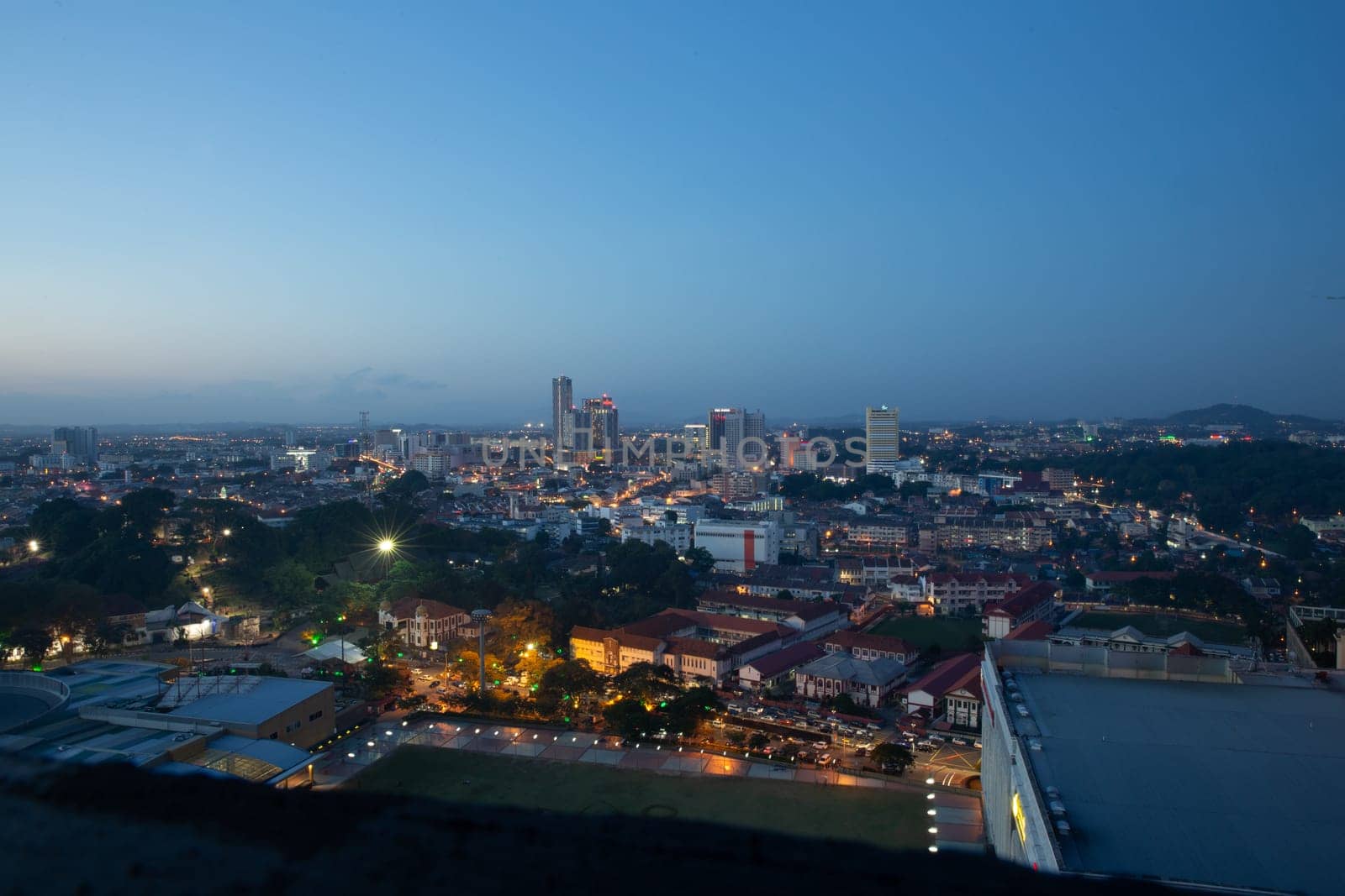 Overhead Skyline of Malacca, Malaysia