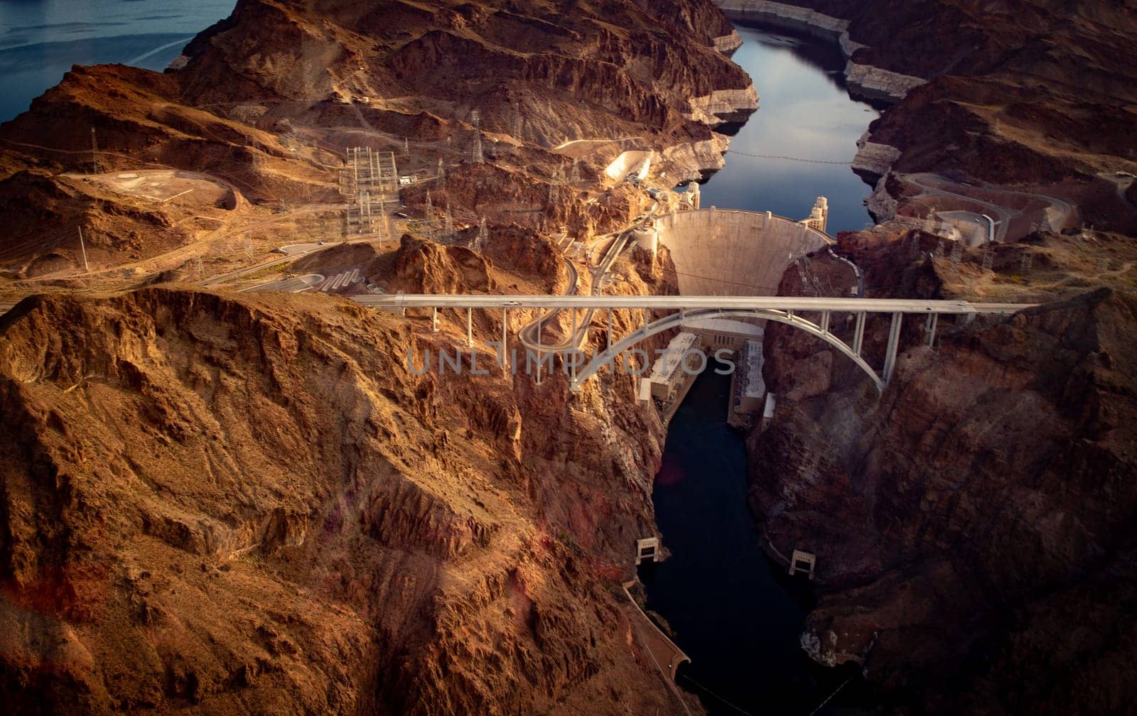 An Aerial View of the Hoover Dam in Nevada