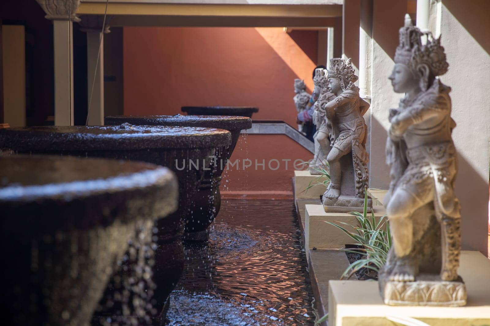 A detailed Balinese statue as decoration for greetings