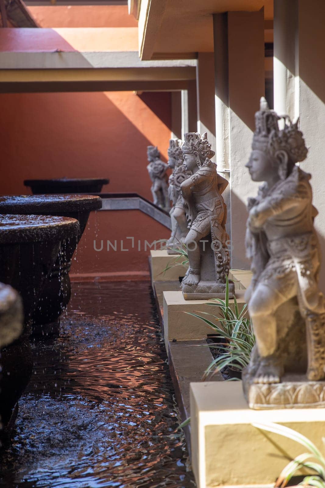 A detailed Balinese statue as decoration for greetings