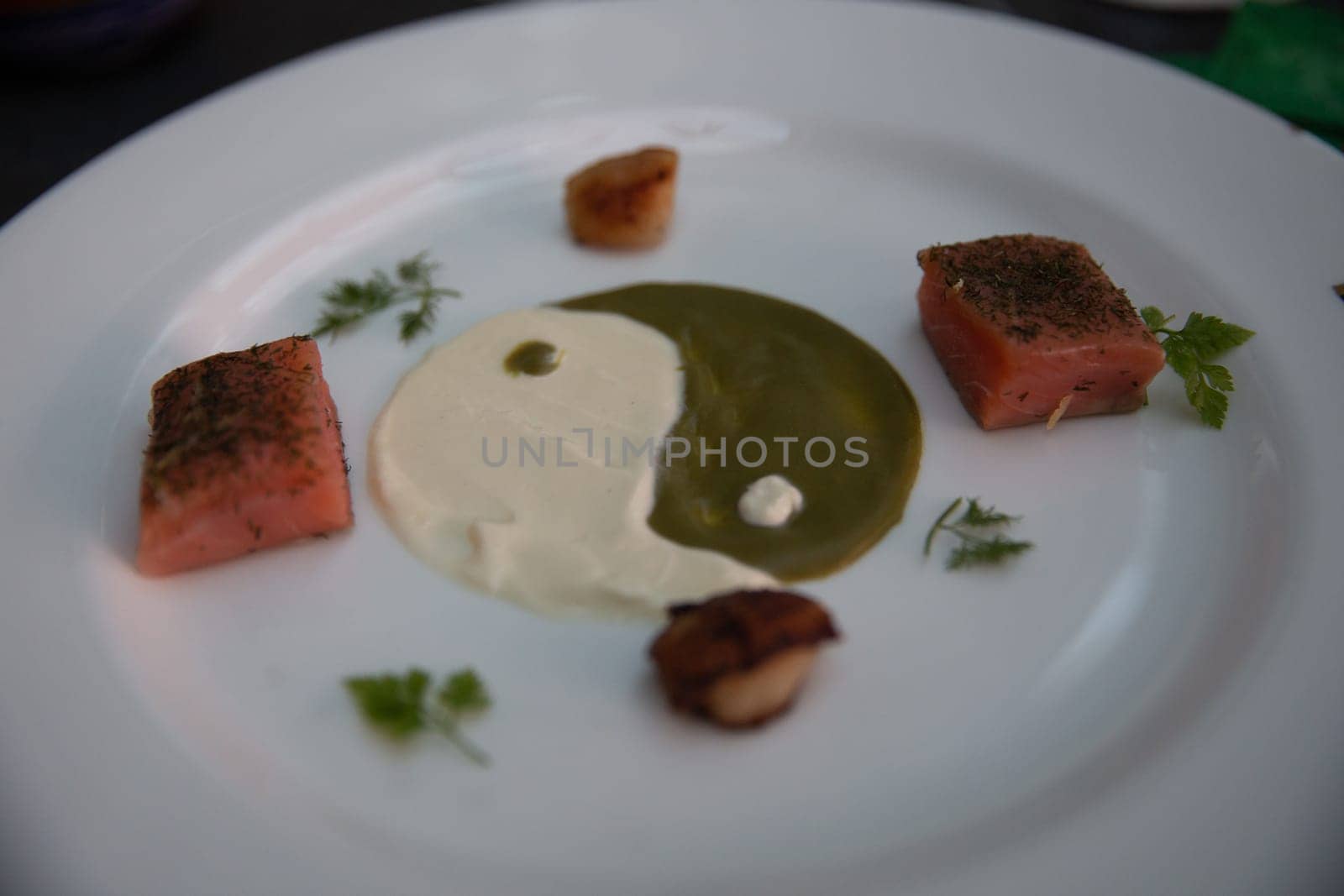 Ying Yang plate for chinese new year dinner