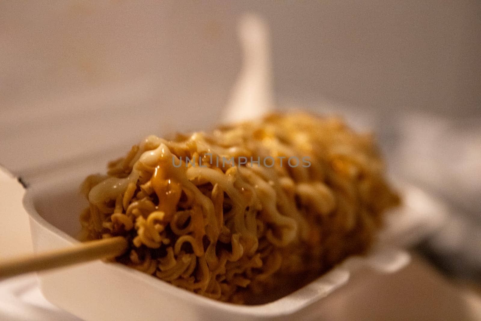 Japanese Ramen Corndog with mayonnaise topping