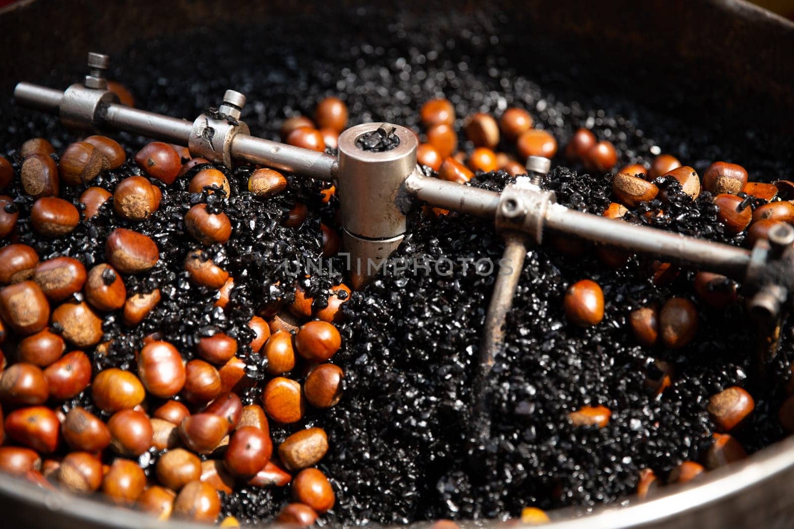 Roasting Chestnuts being cooked on coal