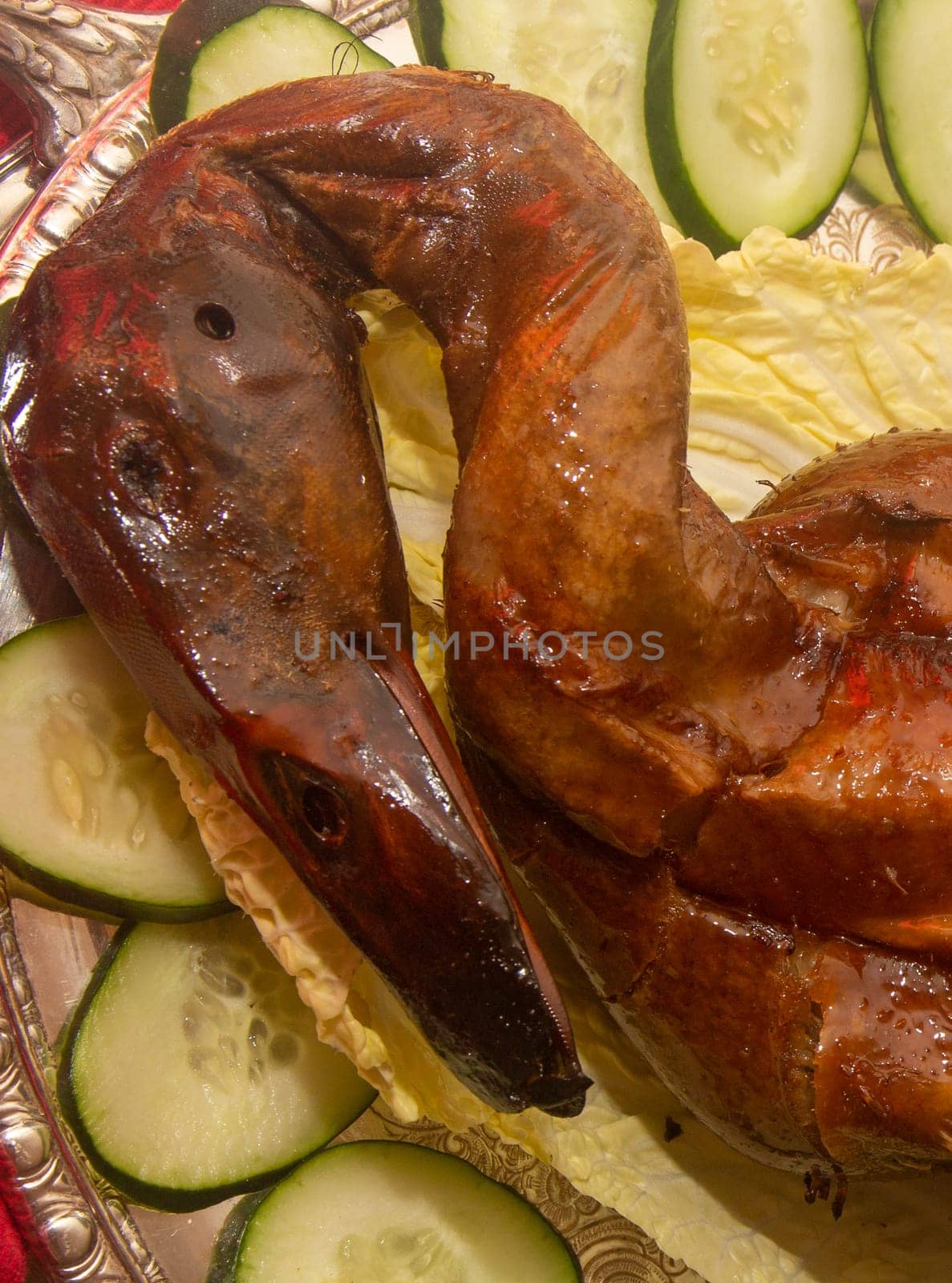Peking Duck Head on a platter