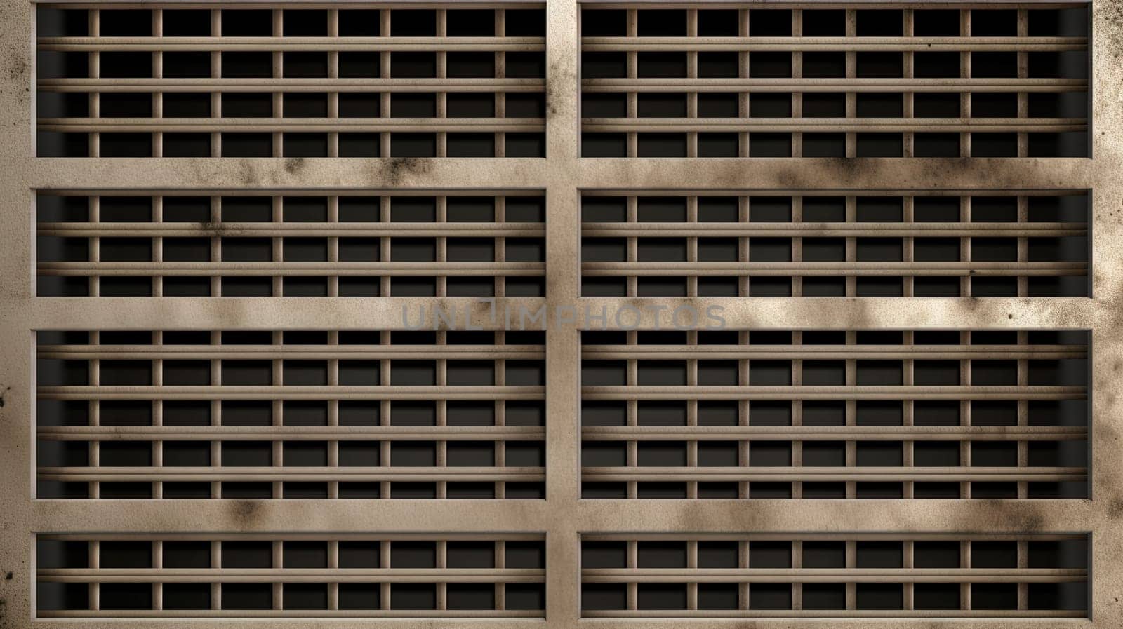 Abstract metallic grid background. Rusty industrial grid texture. Generated AI. by SwillKch