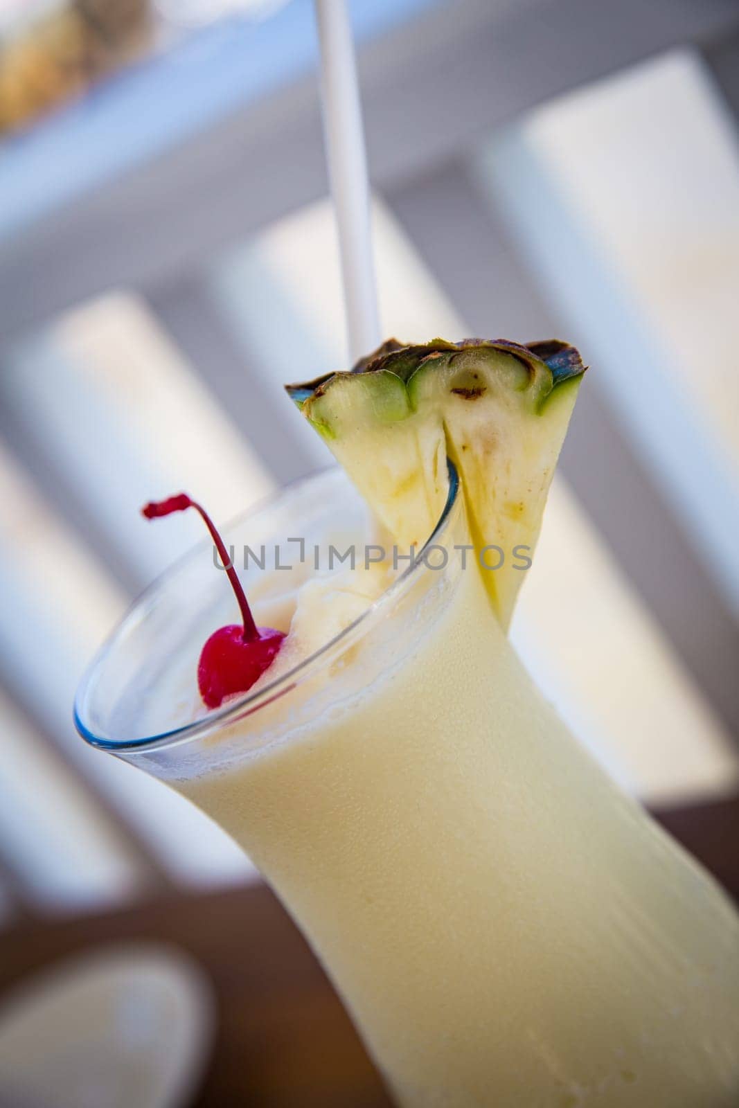 Pina Colada Cocktail with a cherry
